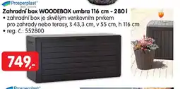 Zahradní box WOODEBOX umbra 116 cm - 2801