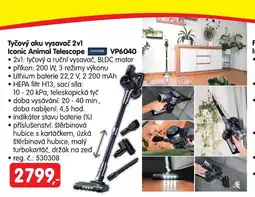 Tyčový aku vysavač 2v1 Iconic Animal Telescope