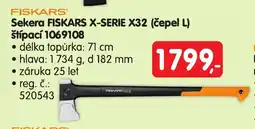 Sekera FISKARS X-SERIE X32 (čepel L) štípací 1069108
