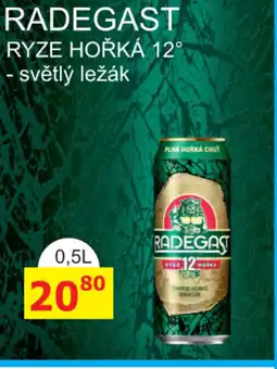 BENE Nápoje RADEGAST RYZE HOŘKÁ 12° nabídka