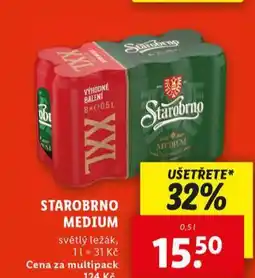 Lidl Pivo starobrno medium nabídka