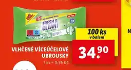 Lidl Vlhčené víceúčelové ubrousky nabídka