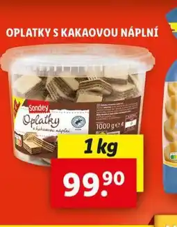 Lidl Oplatky s kakaovou náplní nabídka