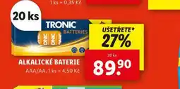 Lidl Alkalické baterie nabídka
