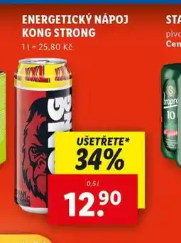 Lidl Kong strong energetický nápoj nabídka