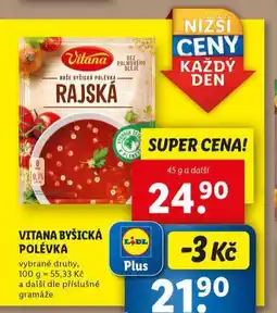 Lidl Vitana byšická polévka nabídka