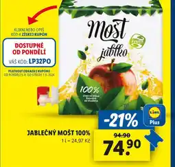 Lidl Jablečný mošt 100% nabídka