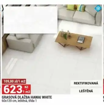 Merkury Market Grasová Dlažba Hawai White 1m2 nabídka
