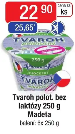 Qanto Tvaroh polot. bez laktózy 250 g Madeta nabídka