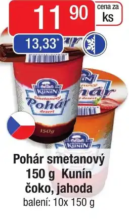 Qanto Pohár smetanový 150 g Kunín čoko, jahoda nabídka