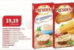 Kubík potraviny TAVENÝ SÝR PRÉSIDENT 150 g nabídka