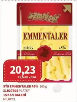 Kubík potraviny SÝR EMMENTALER 45% 100g nabídka
