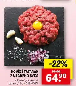 Lidl Hovězí tatarák z mladého býka nabídka