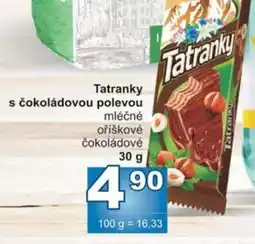 Tatranky s čokoládovou polevou