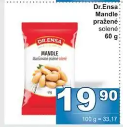 Jip Dr.Ensa Mandle pražené solené 60 g nabídka