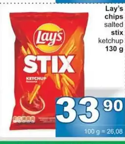 Jip Lay's chips salted stix ketchup 130 g nabídka