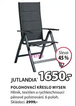 JYSK POLOHOVACÍ KŘESLO MYSEN nabídka