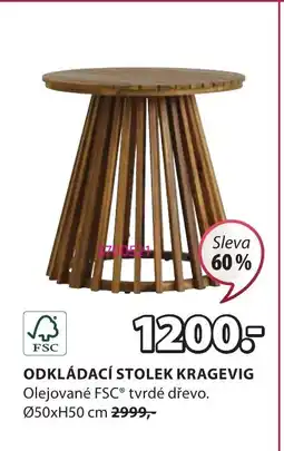 JYSK ODKLÁDACÍ STOLEK KRAGEVIG nabídka