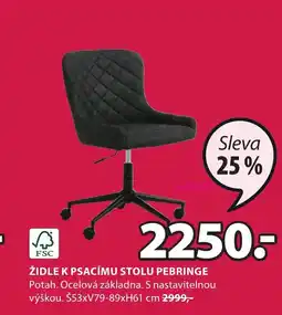 JYSK ŽIDLE K PSACÍMU STOLU PEBRINGE nabídka