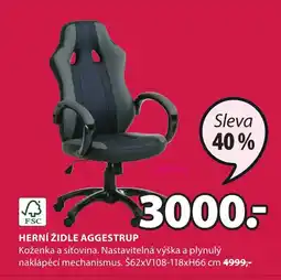 JYSK HERNÍ ŽIDLE AGGESTRUP nabídka