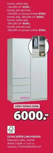 JYSK ŠATNÍ SKŘÍŇ LIMFJORDEN nabídka