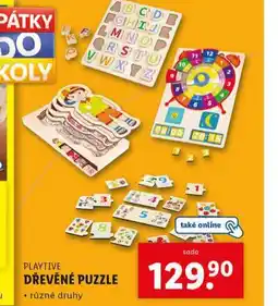 Lidl Dřevěné puzzle nabídka