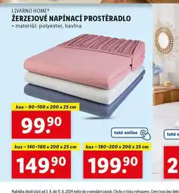 Lidl Žerzejové napínací prostěradlo 90-100 x 200 cm nabídka
