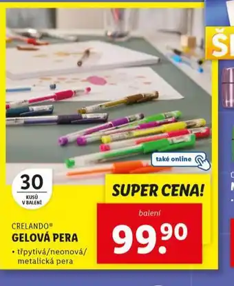 Lidl Gelová pera nabídka