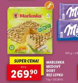 Lidl Marlenka medový dort bez lepku nabídka