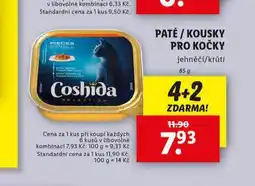 Lidl Coshida paté / kousky pro kočky nabídka