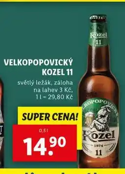 Lidl Pivo velkopopovický kozel 11 nabídka