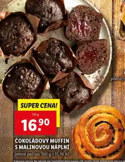 Lidl Čokoládový muffin s malinovou náplní nabídka