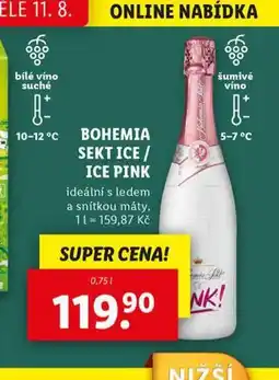 Lidl Bohemia sekt ice / ice pink nabídka