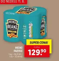 Lidl Heinz fazole nabídka