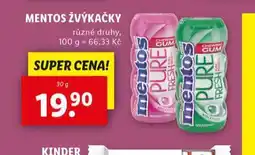 Lidl Mentos žvýkačky nabídka