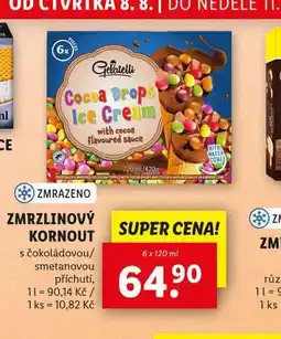 Lidl Zmrzlinový kornout nabídka