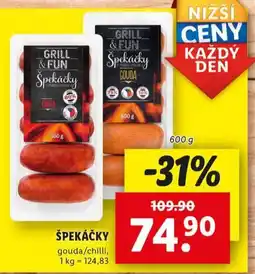 Lidl Špekáčky nabídka