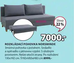 JYSK ROZKLÁDACÍ POHOVKA NORSMINDE nabídka
