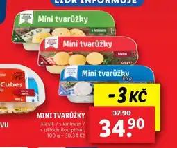 Lidl Mini tvarůžky nabídka
