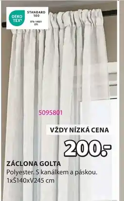 JYSK ZÁCLONA GOLTA nabídka