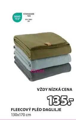 JYSK FLEECOVÝ PLÉD DAGLILJE nabídka