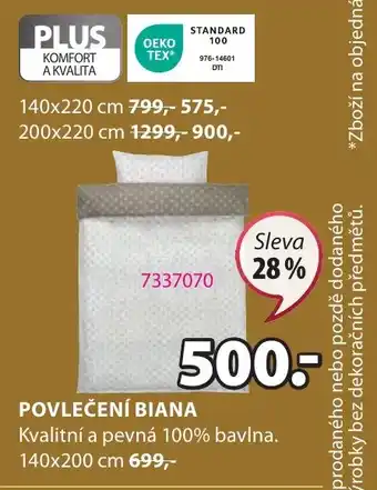 JYSK POVLEČENÍ BIANA nabídka