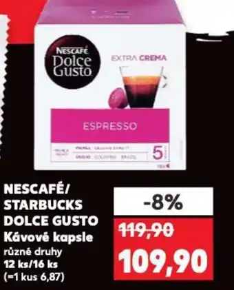 Kaufland NESCAFÉ/ STARBUCKS DOLCE GUSTO Kávové kapsle nabídka