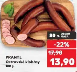 Kaufland PRANTL Ostravské klobásy nabídka