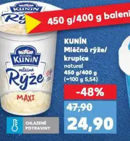 Kaufland KUNIN Mléčná rýže/ krupice nabídka