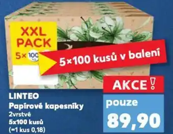 Kaufland LINTEO Papírové kapesníky nabídka