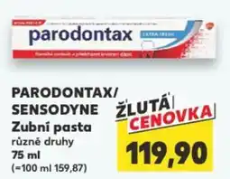 Kaufland PARODONTAX/ SENSODYNE Zubní pasta nabídka