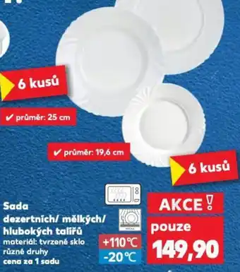Kaufland Sada dezertnich/ mělkých/ hlubokých talířů nabídka