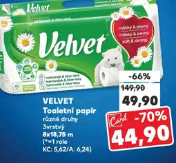 Kaufland VELVET Toaletní papír nabídka
