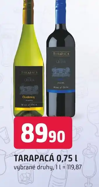 Trefa TARAPACÁ 0,75 L nabídka